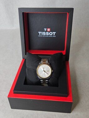 Tissot T156210A Ballade 34mm Silver Gold Toned Wristwatch Watch 7 Inches